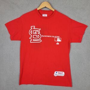 St Louis Cardinals Mens Shirt Medium Red Authentic MLB Baseball Majestic